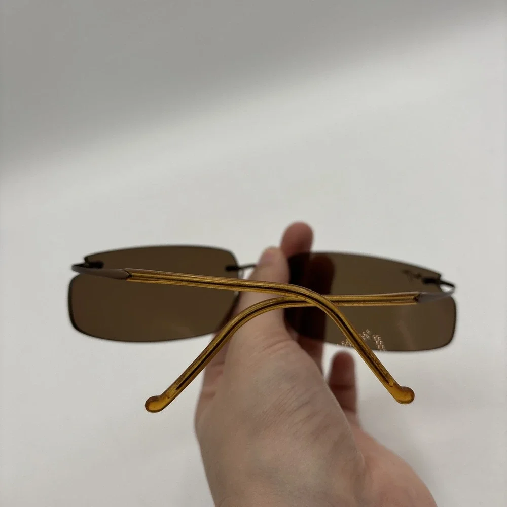 Maui Jim Big Beach MJ 518-21 Titanium Flex Polarized Lenses VTG